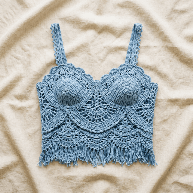 Cropped Sobreposição Azul